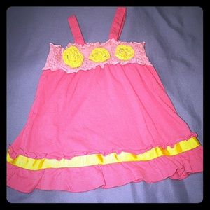 Nicole Miller Kids 2T smocked tangerine sundress